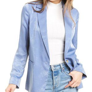 NWT Vince Hammered satin blazer Blue Size 4